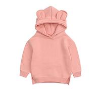 Infant Hoodie Top Boys Sweatshirt Toddler Baby Solid Girls Cute Ear Boys Tops