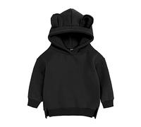 Infant Hoodie Top Boys Sweatshirt Toddler Baby Solid Girls Cute Ear Boys Tops