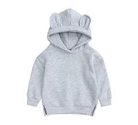 Infant Hoodie Top Boys Sweatshirt Toddler Baby Solid Girls Cute Ear Boys Tops