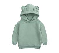 Infant Hoodie Top Boys Sweatshirt Toddler Baby Solid Girls Cute Ear Boys Tops