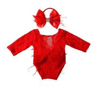 Infant Lace Romper & Headband Outfit Unique Kids Outfit Comfortable for Unique Newborn Photography Gathering & Event Elegant Kids Dress