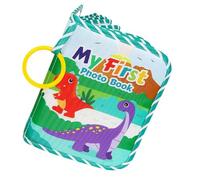 Infant Picture Keeper - Crinkle Animal Album, Soft Mirror Folder | Disposition de photo en peluche, porte-texture doux, livre visuel rembourré avec des emplacements pour, petits, g