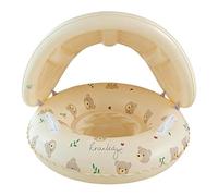 Infant Swim Float with Sun Canopy - Inflatable Pool Seat Ring with Detachable Shade | Comfortable Thickened Floating Seat for 3-48 Months for Pool Bath Beach Garden Water Play