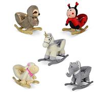 Infantastic® Animal à Bascule - avec Effets Sonores, Poignées, Ceinture, Dossier, en Bois, Charge Max. 30 kg, pour Enfants de 1 an, Animal au Choix - Peluche à Bascule, Cheval, Jouet