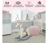 Infantastic® Cheval À Bascule - Effets Sonores, Poignées, Bois, 10+ Mois, Licorne Argentée - Animal, Jouet, Peluche À Bascule Enfant