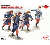 Infanterie Française (1914), (4 Figurines) Maquette En Plastique 1:35 ICM