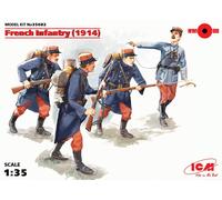 Infanterie Française (1914), (4 Figurines) Maquette En Plastique 1:35 ICM