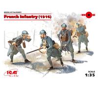 Infanterie Française 1916 ICM (4 Figurines) Maquettes 1:35 Kit Plastique Neuf