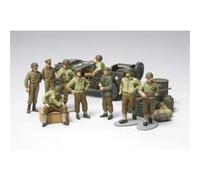 Tamiya Figurines – Infanterie US WWII au repos avec jeep – 1/48 – 9 pièces – 32552