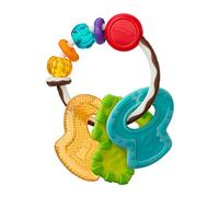 Infantino Anneau de Dentition Sensoriel Multi-Matière pour Bébé, Soulage les Gencives, Couleurs Vives, Facile à Saisir, Sans BPA, 1 Pièce