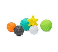INFANTINO Balles Souples Sensorielles - 6 balles Souples aux Formes et Tailles différentes pour Le développement sensoriel - pour Les Enfants à partir de 6 Mois