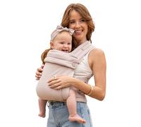 Infantino Honey Blossom Porte-Bébé Ergonomique, 3,2-18,1 kg, Position en M, Assise Réglable, Bretelles Croisées, Toasted Almond