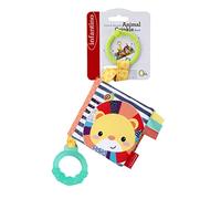 INFANTINO - Livre Froissé Animal - Livre Froissé en Tissu Multicolore - Pages qui Crissent - Anneau de Dentition Rond - Couineur - Thème Animal - Développement Bébé - À partir de 6 Mois +