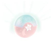 Infantino Lumière Apaisante et Projecteur - Veilleuse à Clipser avec Design Grow-With-Me, Projecteur de Nuit Étoilée et Lampe de Table avec Mélodies et Capteurs Sonores Intégrés, Rose