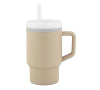 Infantino Ma Première Tasse - Adorable Tasse 255ml avec Paille Antifuite et Poignée Adaptée aux Tout-Petits, Favorise l'Hydratation, Facile à Nettoyer, Sable