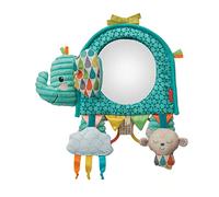 Infantino – Miroir d'éveil Éléphant Go Gaga – Jouet sensoriel 0–12 mois, textures, couleurs et sons