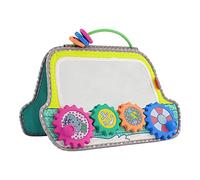 Infantino - Miroir d'Activités pour Bébé - Forme de Bateau - Jouet d'Éveil Sensoriel pour Bébé - Développement de la Dextérité Fine - Transportable - Jeu d'Engrenages - Jouet Coloré - Dès 3 Mois