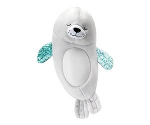 Infantino - Peluche Veilleuse Phoque pour Bébé - Peluche Sensorielle - Douce Lumère - Veilleuse Amovible - 8 Berceuses et 5 Sons de la Nature - Relaxante - Doux - Facile à Nettoyer et à Fixer - 0m+