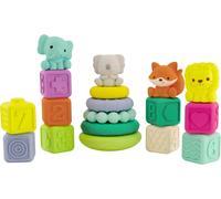 Infantino-Stackable Play Set-Rings And Stacking Cubes-Sensory And Educational Toys-Multicoloured-Ages 6 Months To 4 Years