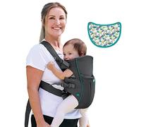 INFANTINO Swift Classic Carrier - porte-bébé ergonomique avec 2 positions de transport et sac, porte-bébé réglable gris avec siège sur les hanches et poche avant pour ranger les objets importants, 300105