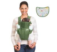 Infantino Swift Porte-bébé classique, 2 façons de le porter avec bavoir Wonder Cover, sangle réglable, essentiel pour liste de naissance, porte-bébé pour nouveau-né à tout-petit de 3, 18 à 11,79 kg