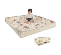 Infantino Tapis d’Éveil Pliable en Mousse Souple, Très Grande Taille, Facilement Transportable, Côtés Rabattables, Antidérapant Tapis d’Éveil Bébé et Jeunes Enfants, Woodland