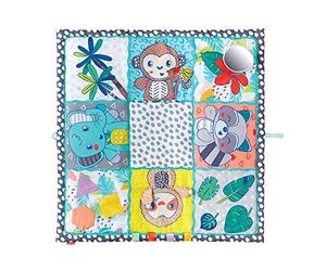 INFANTINO Tapis géant des découvertes Infantino 122cmx122cm, Exploration sensorielle, Nomade, Bébé couché ou assis, miroir