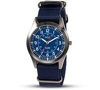 Infantry MDC Montre militaire à quartz analogique pour homme 12/24 heures avec bracelet OTAN, bleu, Bracelet