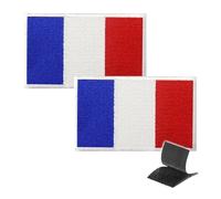 INFANTRYPRO Patch Drapeau France Ecusson Drapeau Francais Broderie Ecusson Tricolore Fixation Scratch Police Gendarmerie Militaire Airsoft Biker Sac A Dos Veste DIY - Patch Thermocollant dispo en bas