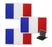 INFANTRYPRO Patch Drapeau France Ecusson Drapeau Francais Broderie Ecusson Tricolore Fixation Scratch Police Gendarmerie Militaire Airsoft Biker Sac A Dos Veste DIY - Patch Thermocollant dispo en bas
