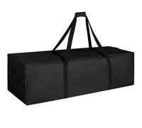 INFANZIA 334L Sac de Sport Grand Capacité pour Homme et Femme, Tres Grand Sac de Voyage résistant à l'eau Pliable avec Fermeture Eclair Améliorée, Solide et Durable, Noir