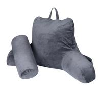 INFANZIA Coussin de Lecture avec Soutien du Cou/Bras, Doux et Confortable, Oreiller/Fauteuil de Lecture avec Rembourrage en Mousse Déchiquetée pour Lire, Travailler, Jouer, télévision (Gris, M)