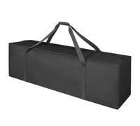 INFANZIA Sac de sport 160 l, sac de rangement extra large avec double fermeture éclair, sac de transport avec grande capacité pour vêtements, déménagement, solide et étanche, 132 x 40 x 30 cm, noir,