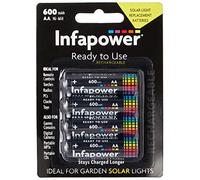 Infapower 4 piles solaires rechargeables AA/LR6 600 mAh (Import Royaume Uni)