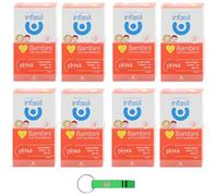 Infasil Intimo Bambini Lot de 8 nettoyants intimes pour enfants - Testé sous contrôle pédiatrique - Sans colorants ni savons - 200 ml + porte-clés Beni Culinari