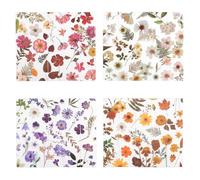 infeelme Lot de 20 marque-pages en forme de fleurs pressées, transparents, 13 cm x 3 cm MMK02F02B