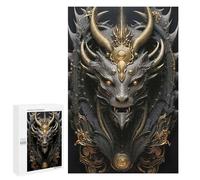 Infernal Regal Dragon, 1000 PCS Jeu D’Assemblage en Bois, Cadeau Bien-être pour Adulte, avec Une Image Décorative Une Fois Terminé
