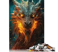 Inferno Drake 1000-teiliges Puzzle, Weihnachtsgeschenke, Papierpuzzle for Teenager, lustige Puzzles 1000 Teile (75 x 50 cm)