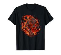 Inferno Lava Panther Flaming Volcan Beast T-Shirt