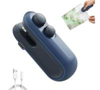 Inferright Mini Bag Sealer with Cutter and Magnet, 2026 New Upgrade Rechargeable Mini Bag Sealer, 2-in-1 Rechargeable Minis Heat Sealers, Portable Snack Plastic Bag Heat Sealing Machine (Blue)