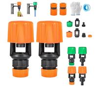 Inferright Mixer Tap Hose Connectors Set, Water Connector Universal Tap to Garden Hose Pipe Connector, for Most of Kitchen, Bathroom and Outdoor Faucet (2Sets/Orange A)