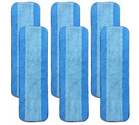 INFICRIME Lot de 6 tampons de nettoyage en microfibre pour balai Bona Mop - Réutilisables - Pour balai de 45,7 cm, sols en bois dur et surfaces dures - Lavables en machine