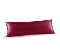 INFIIXSO Housse de coussin de corps avec fermeture éclair, taie d'oreiller en soie de mûrier de luxe 50,8 x 137,2 cm, taie d'oreiller longue, ultra lisse et rafraîchissante, cadeau pour femme, homme