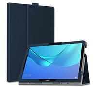 INFILAND MediaPad M5 10,8/10,8 Pro Housse Étui, Folio PU Cuir Végétale Fin De Haute Qualité Stand Coque Case pour Huawei MediaPad M5 10,8 Pouces 10.8 Pro Tablette, Bleu Marine