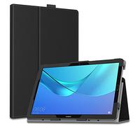 INFILAND MediaPad M5 10,8/10,8 Pro Housse Étui, Folio PU Cuir Végétale Fin De Haute Qualité Stand Coque Case pour Huawei MediaPad M5 10,8 Pouces 10.8 Pro Tablette, Noir