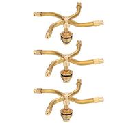 INFILM Lot de 3 pulvérisateurs rotatifs automatiques à 4 bras, grande couverture en laiton pour pelouses, rotation à 360 degrés