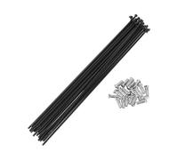 INFINAUTO 20 Ensemble 13G Rayons pour Vélo 203mm Rayons pour Roue De Vélo 304 Acier Inoxydable Noir