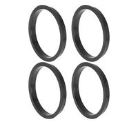 INFINAUTO 79,6 Mm À 72,6 Mm Bagues De Centrage De Moyeu De Roue De Voiture en Polycarbonate Noir Roues De Centre d'arbre D'Amortissement De Choc Hubrings 4 Pièces