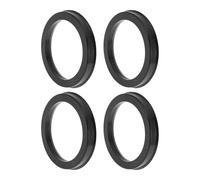 INFINAUTO 84,1 Mm À 66,1 Mm Bagues De Centrage De Moyeu De Roue De Voiture en Polycarbonate Noir Roues De Centre d'arbre D'Amortissement De Choc Hubrings 4 Pièces