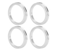 INFINAUTO Bague Centrique de Moyeu de Roue de Voiture OD 69,1mm à ID 57,1mm Centre de Roues Arbre d'Amortissement de Choc en Alliage d'Aluminium Ton Argent Durable